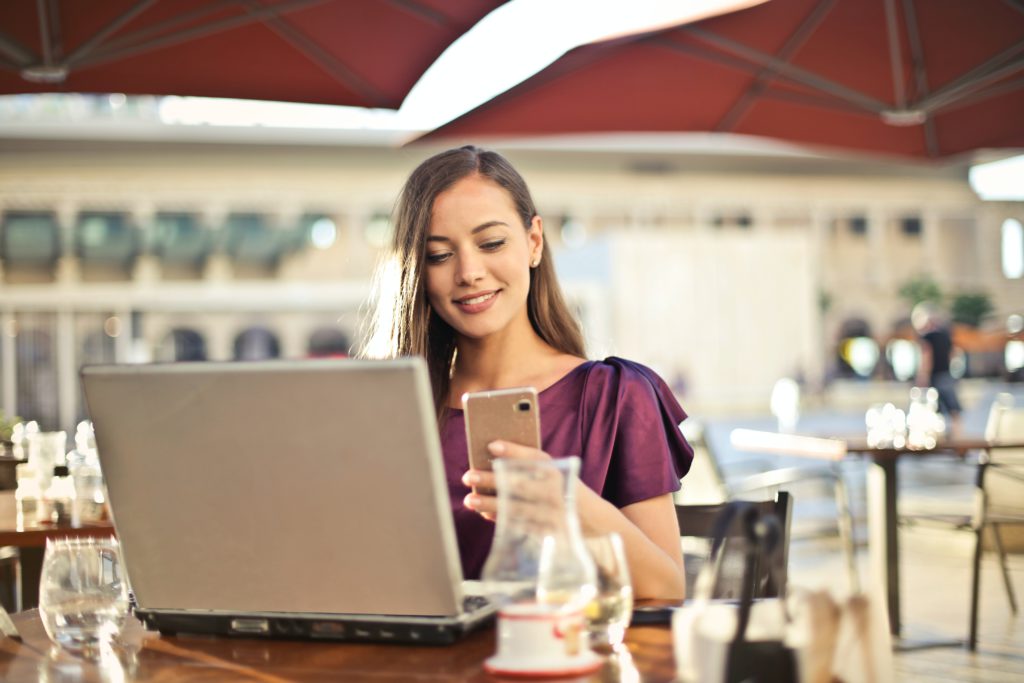 woman-phone-computer-accounting-self-assessment